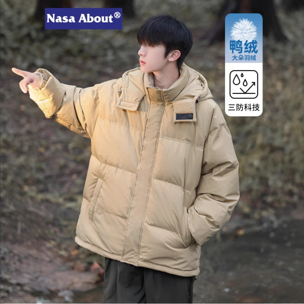 Nasa Three-Proof down Jacket Men's 2025 New Winter Warm Duck down Liner Waterproof Jacket Casual Jacket