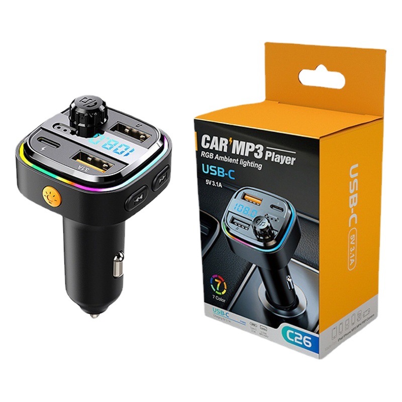 Cargador de coche con Bluetooth y transmisor FM