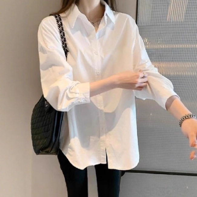 White Shirt for Women, 2026 New Korean Style, Unique and Stylish Top, Versatile Casual Shirt for Outerwear, Wholesale