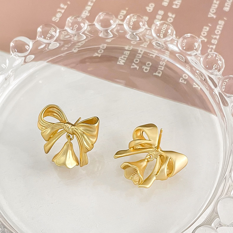 1 Pair 19 * 17mm Copper 14K Gold Plated 18K Gold Plated Bow Knot Polished Earring Findings display picture 9