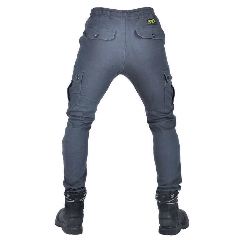 American retro overoles de los hombres de la motocicleta de invierno pantalones de montar casual motocicleta resistente a la gota de pierna ancha tobillo-atado pantalones forrados de lana