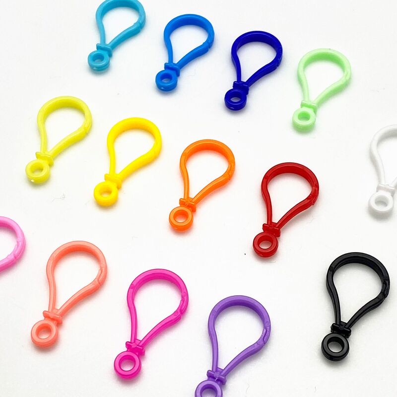 Factory in stock 35mm color small bulb hook lobster clasp doll plastic key chain DIY jewelry accessories hook clasp