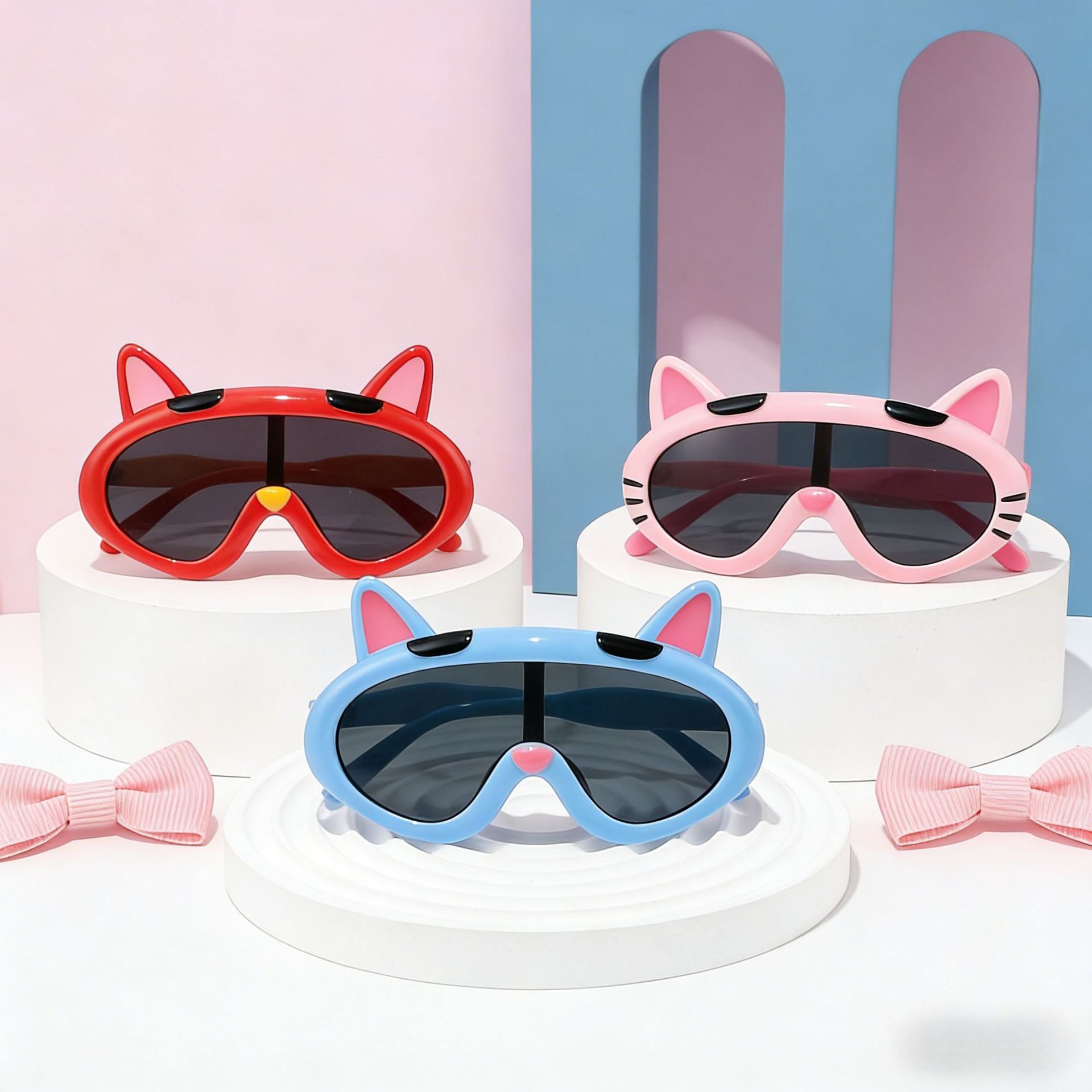 Niños coreanos gafas de sol inins gafas de sol mareas de sol niños bebés niñas dibujos animados bebés niñas gafas de sol