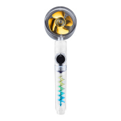 廠家直銷小蠻腰增壓風扇花灑噴頭雙螺旋槳渦輪洗澡淋浴手持蓮蓬頭