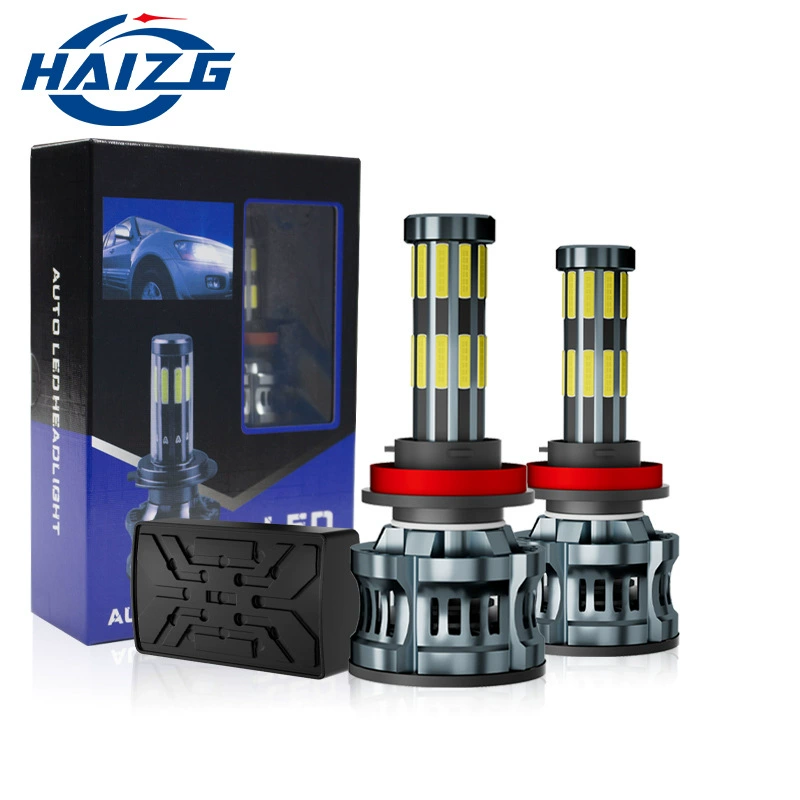 HAIZG новый автомобиль светодиодные фары с 20 сторон, подсвеченные на 360 градусов, свечение H7 9005 H4