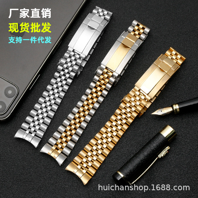 Suitable for Labor. Shi Watch with Steel Belt Log Type Calendar Oyster Constant Men's Stainless Steel Solid Arc Bracelet