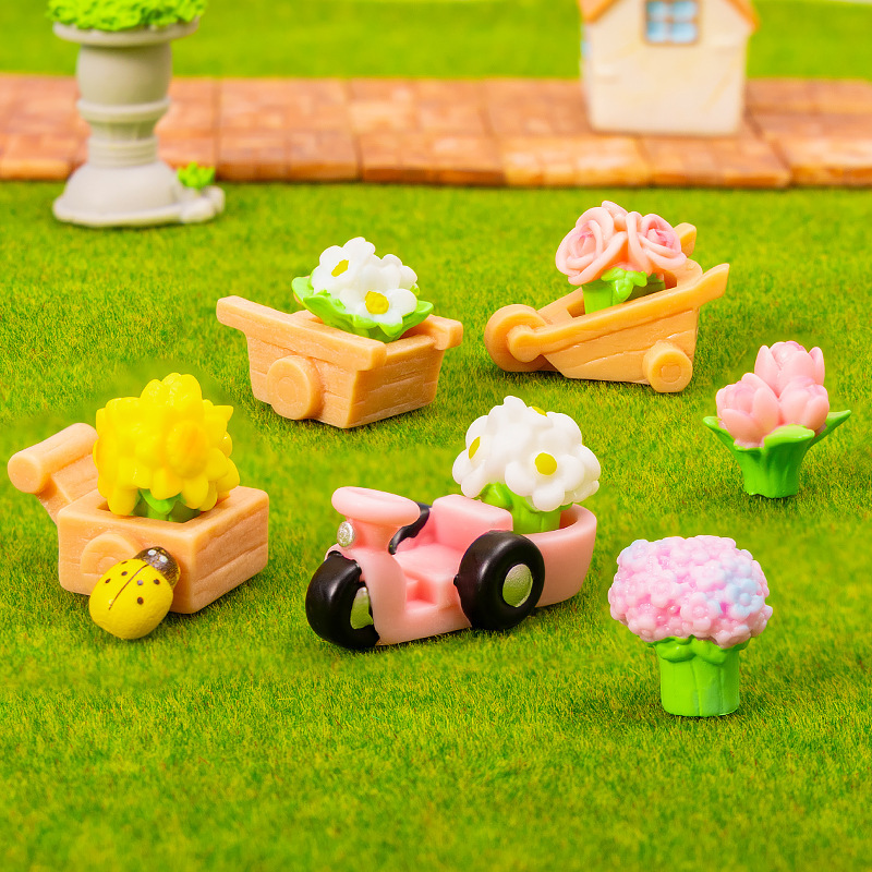 Micro-Landscape Ornaments Gardening Landscaping Artificial Cart Flowers Resin DIY Craft Decorative Ornaments High-End Niche Micro-Landscape Ornaments Gardening Landscaping Artificial Cart Flowers Resin DIY Craft Decorative Ornaments High-End Niche