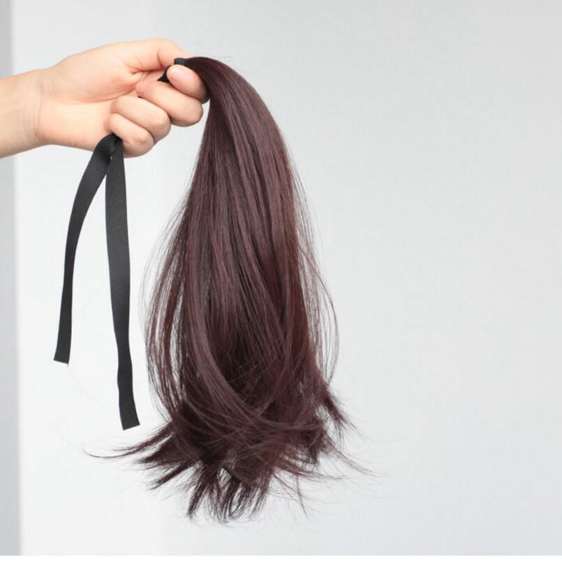 Clip de pelo artificial alta Cola de Caballo peluca hembra natural micro-volumen simulación luz Correa peluca Cola de Caballo trenza al por mayor