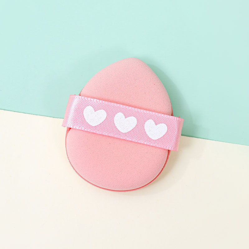 Fábrica de galletas de fresa personalizadas, cojín, soplo de polvo, polvo, seco y húmedo, doble propósito, esponja de maquillaje sin látex, soplo de dedo