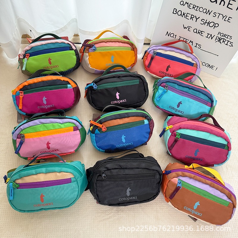 2025 New Model Dopamine Outdoor Sports Waterproof Crossbody Waist Bag 1.5L Multi-Color Chest Bag