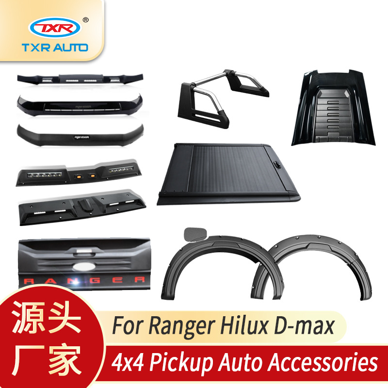 Tenxinrui adecuado para Ford Ranger coche cubierta de escudo de piedra arenisca modificado rueda ceja techo protector de lluvia ligera Accesorios