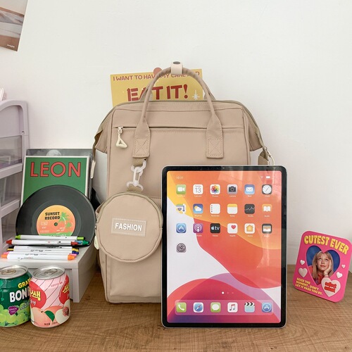 Manufacturer wholesale forest style literary girls backpack Korean version large capacity middle school and high school student school bag trendy casual bag