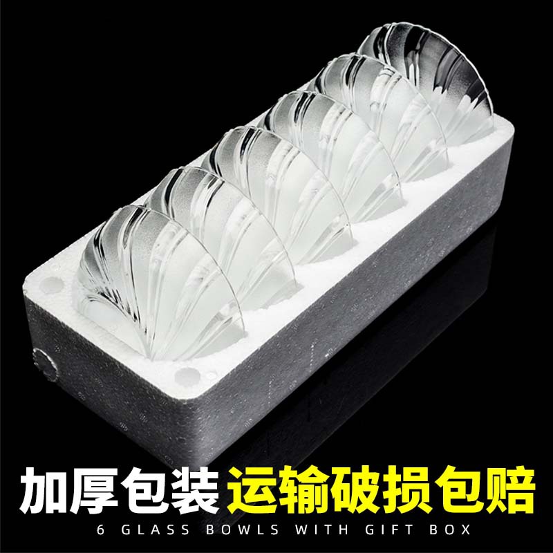 Transparent light luxury INS wind glass salad bowl resistant high…