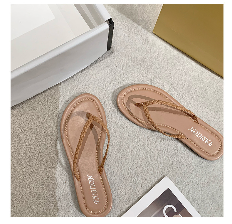 Women's Casual Solid Color Round Toe Flip Flops display picture 22