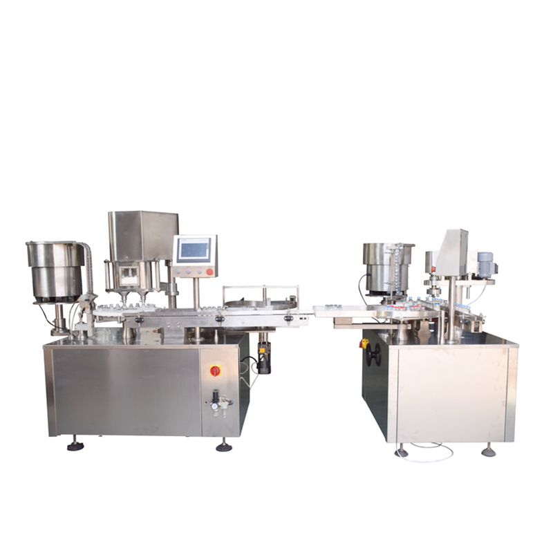 厂家供应液体西林瓶双粉 粉体灌装轧盖一体机压盖机灌装锁盖机器