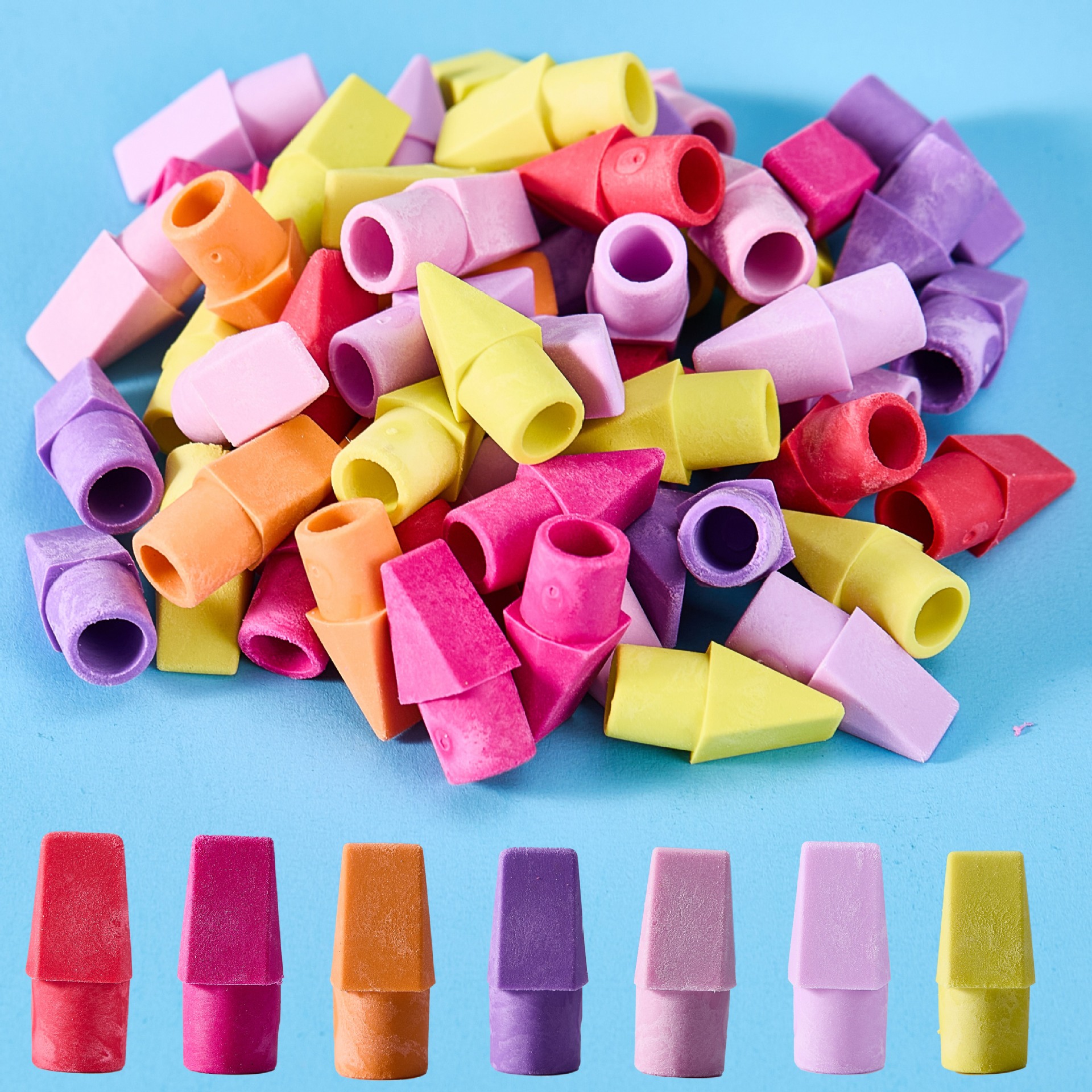 cubierta de lápiz cubierta de lápiz reemplazo de bala borradora de color fábrica al por mayor transfronteriza cabeza de goma sin látex