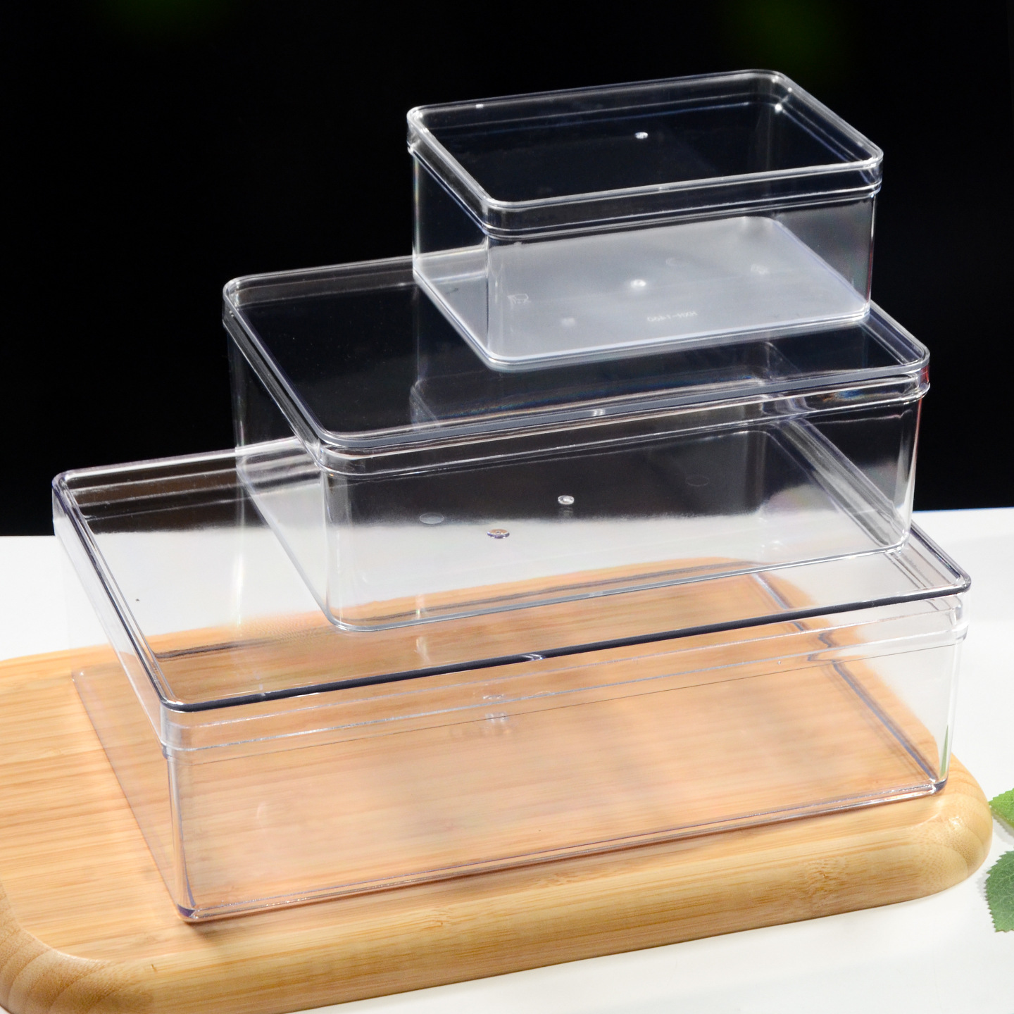 Caja de embalaje de alta transparencia de gran tamaño de grado alimenticio gruesa tiramisu caja de pastel con cubierta caja de embalaje de postres bocadillos