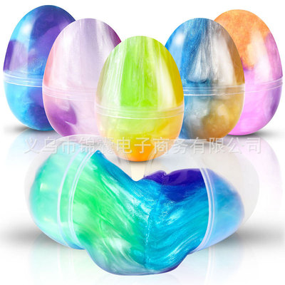 Amazon Best Sellers Colorful egg Crystal Mud Slim Easter children Toys gift Mixed color starry sky Colored mud