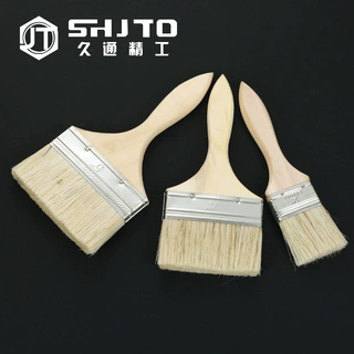 厂家批发加厚木柄油漆刷猪鬃刷 工业用木柄刷子烧烤刷 各种毛刷