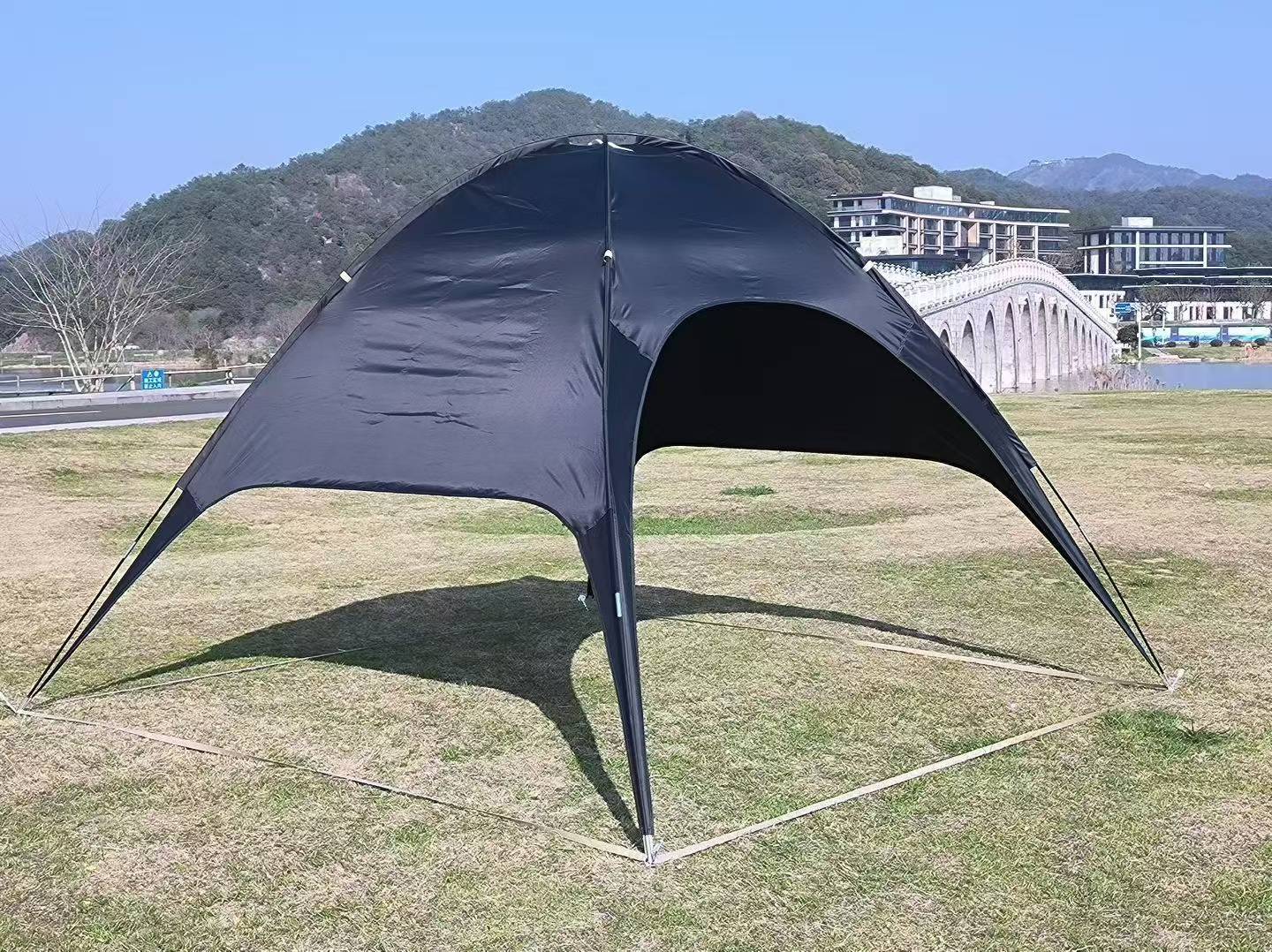 Forest Bee Dome Tent Sunshade Outdoor Camping Portable Windproof Rainproof Black Glue Sunshade Sun Protection Multi-Person Canopy