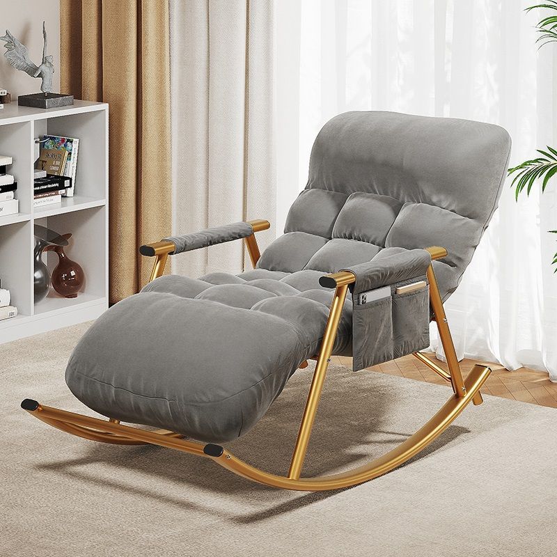 Reclinarse y dormir silla mecedora dormitorio balcón individual sala de estar silla mecedora de lujo siesta sofá perezoso explosivo