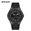 三达 Street waterproof men's watch, neon tactics digital watch, for secondary school, suitable for teen