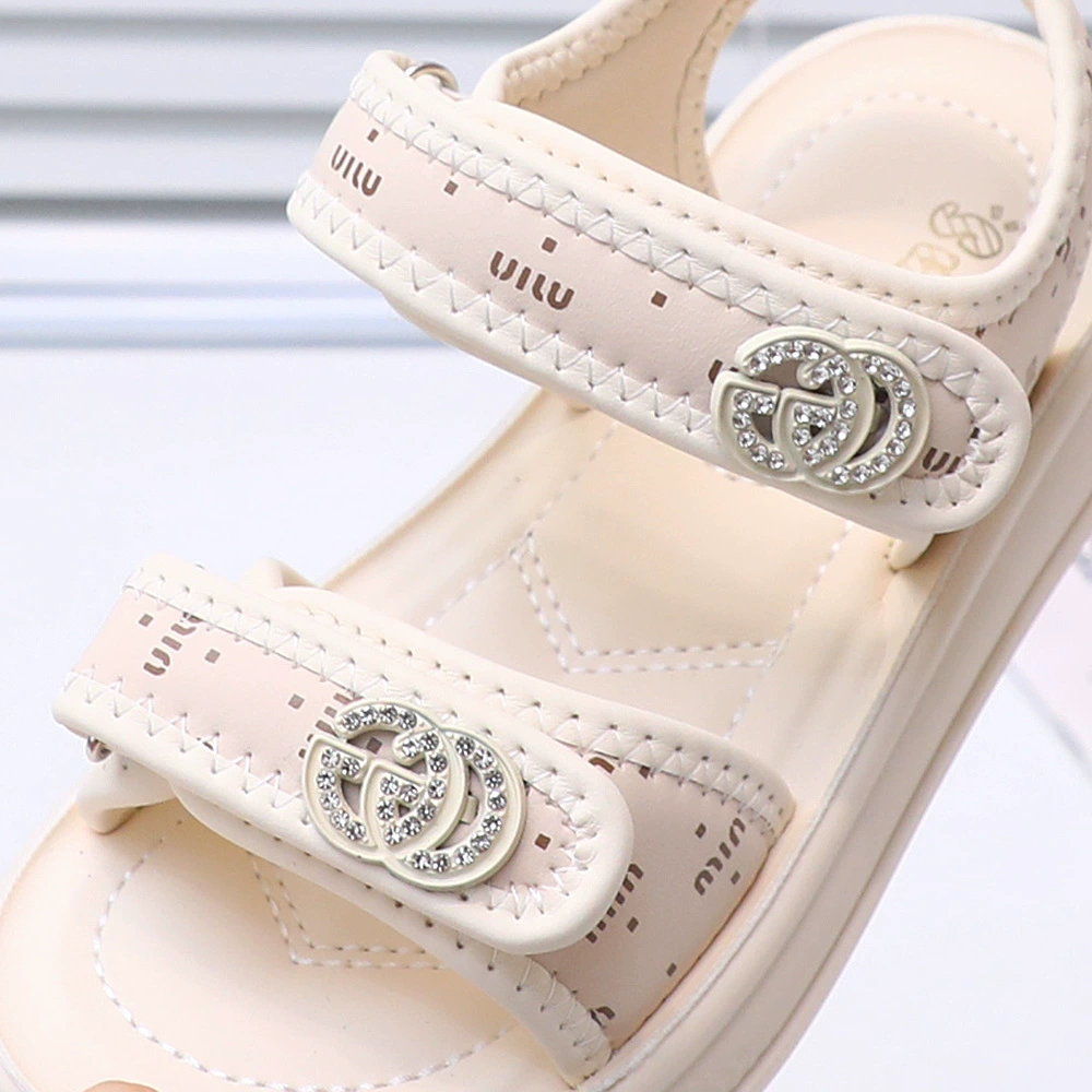 Summer children's shoes, sandals, beach beach footwear with velcro, for teenagers, Korean style