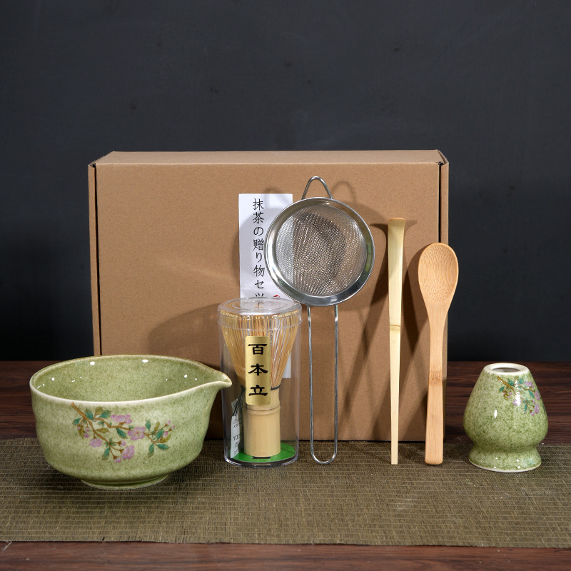 Japonés Matcha tazón Matcha túnica canción té herramientas de pedido taza de té de cerámica taza de té mezclador Matcha cepillo taza de té