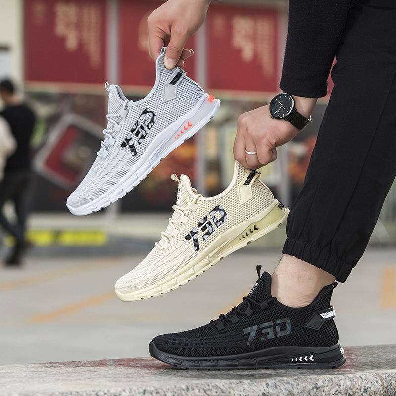 Scarpe da tennis da uomo Scarpe casual Scarpe da basket Scarpe da ginnastica Tessuto resistente Calzature facili da pulire_voghion.com