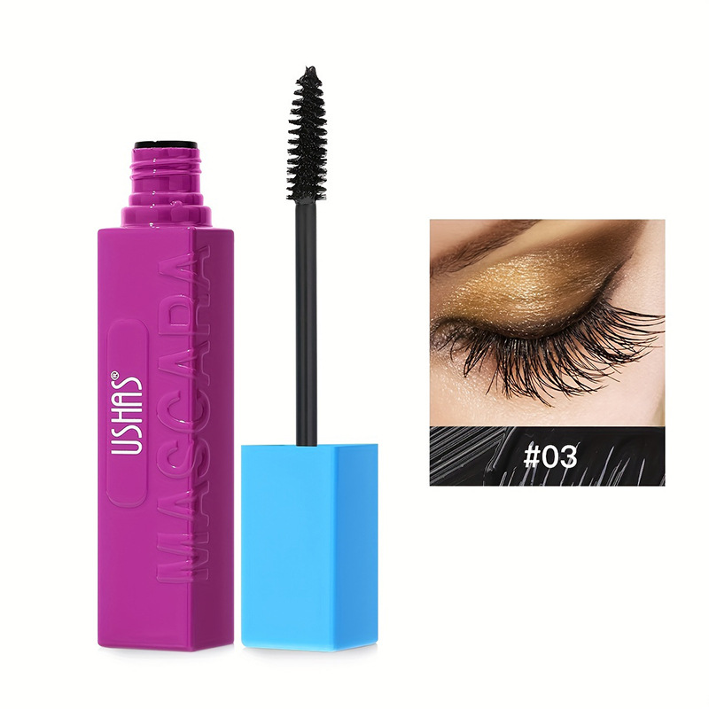 Rímel de punto transfronterizo de USHAS europeo y americano, rizado, grueso, duradero, impermeable, a prueba de sudor, largo y no fácil de manchar UC034