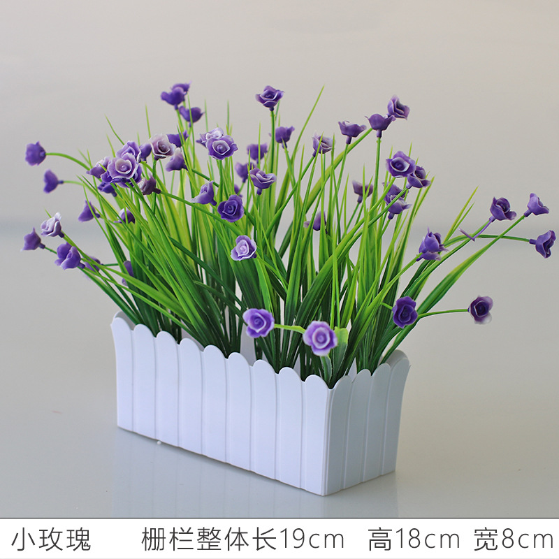 Flor artificial jardín de flores de plástico traje de valla de flores artificiales decoración de la ventana interior y exterior decoración floral decoración de la Mesa maceta flor