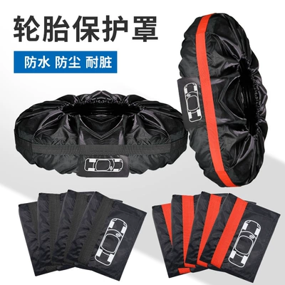 Cross-border hot sale 190T polyester taffeta tire cover car spare tire cover snow tire storage bag wheel cover protective cover