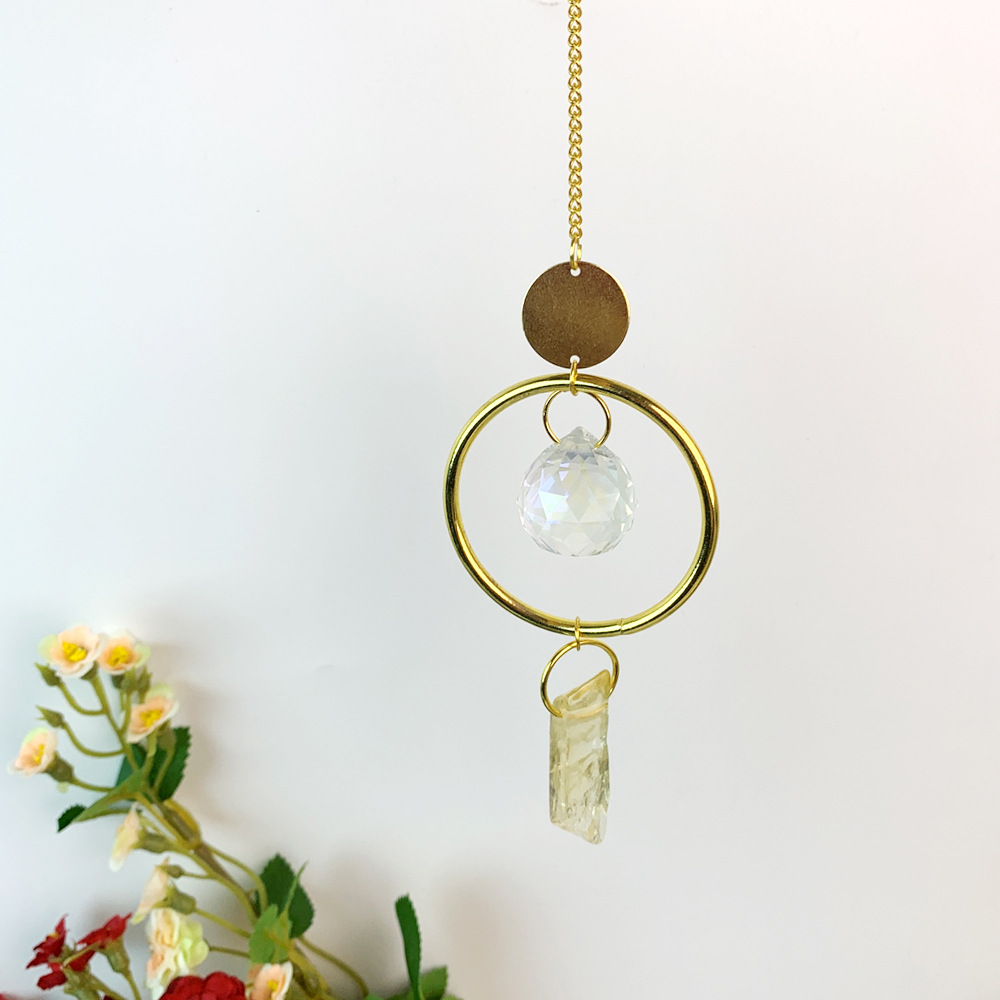Simple Style Circle Crystal Metal Wind Chime display picture 4
