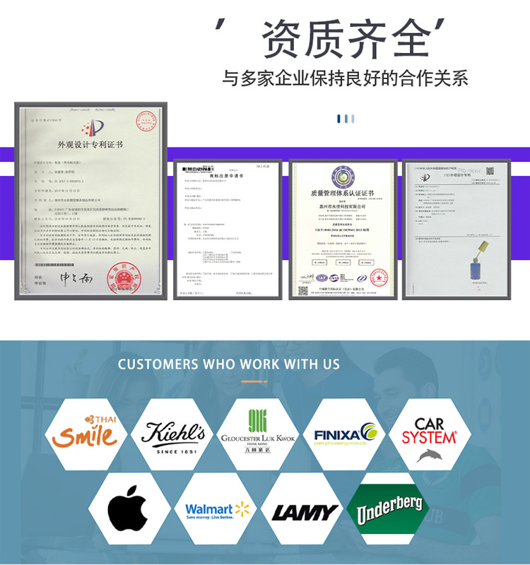 外观专利证书&合作伙伴