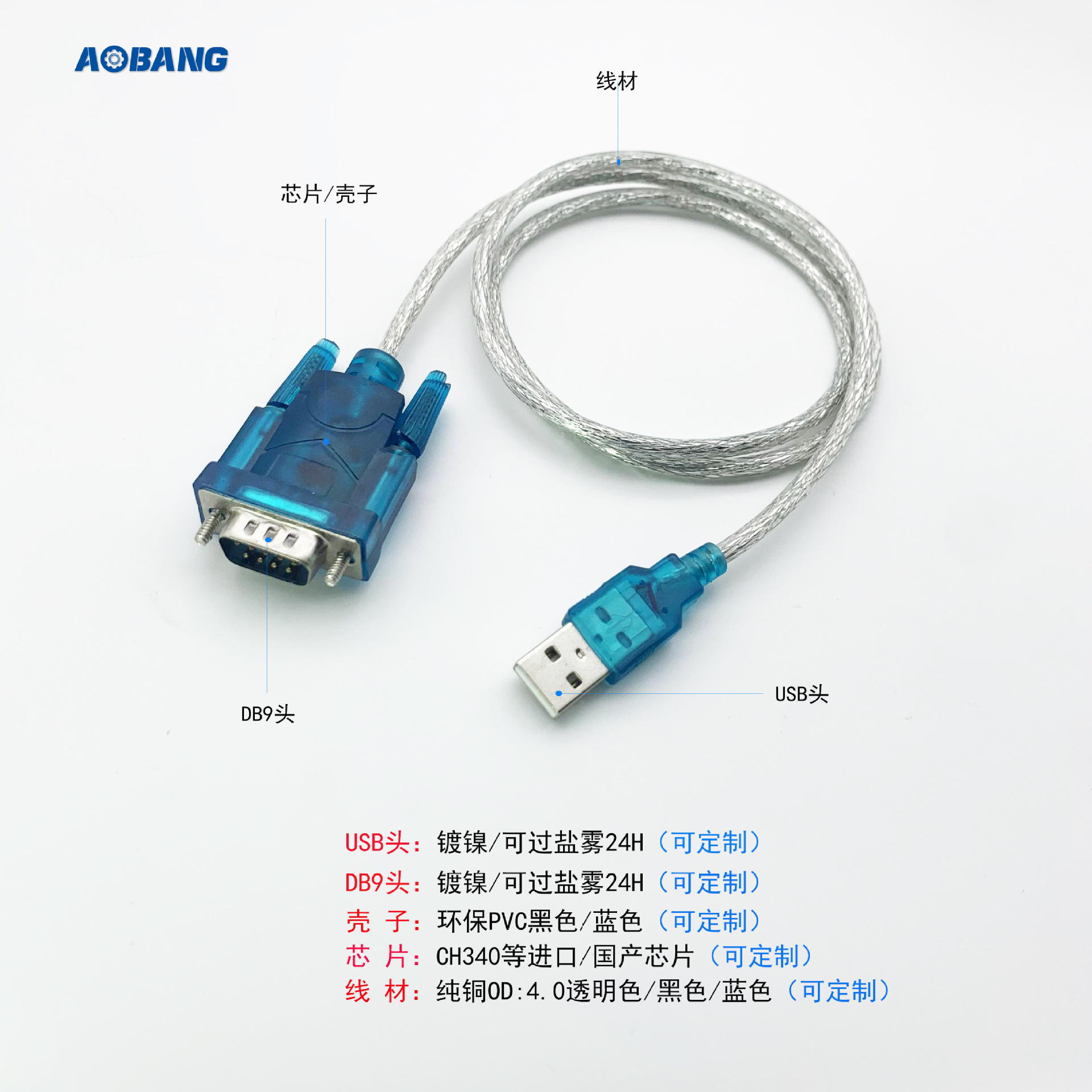 USB转串口线rs 232 DB9针COM口 USB TO RS232支持Win7-Win10-阿里巴巴
