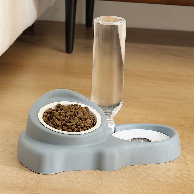 Fabricante nuevo tazón doble para mascotas tazón de agua de grano en un tazón de cerámica anti-volquear tazón de perro gato alimentador de agua potable