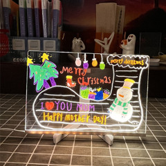 消せるDIY子供用お絵かきボードおもちゃ、書き込みボード、黒板、ハロウィン飾りセット、LED子供用知育玩具