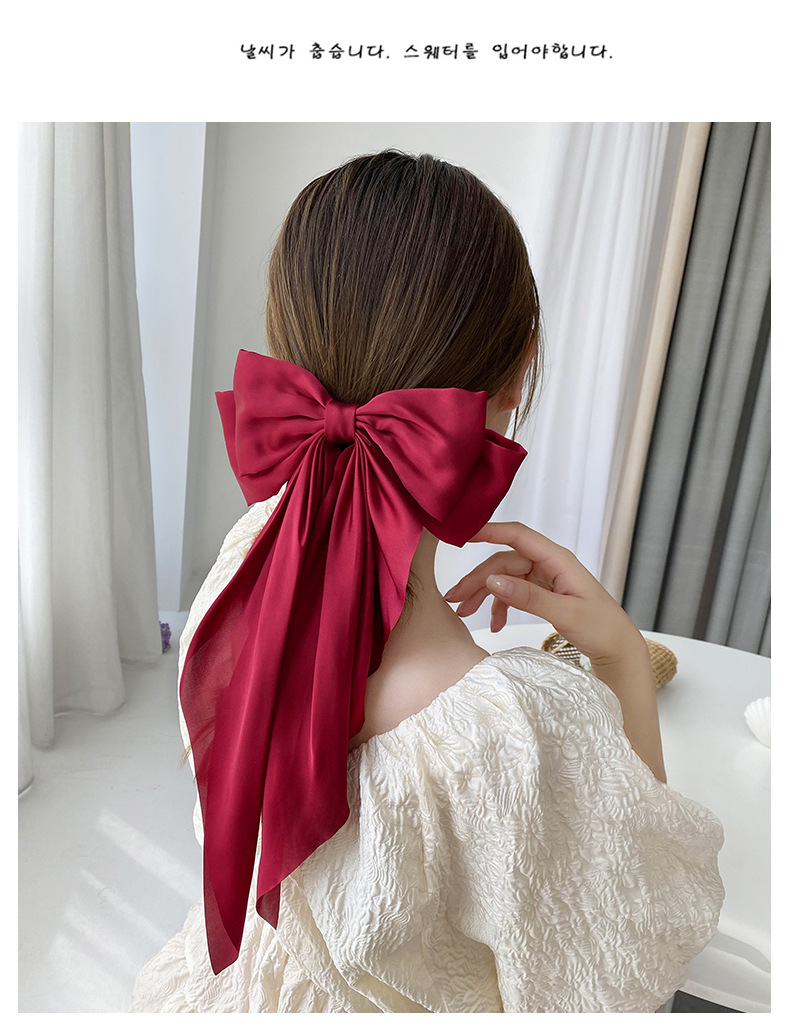 丝绸蝴蝶结发夹