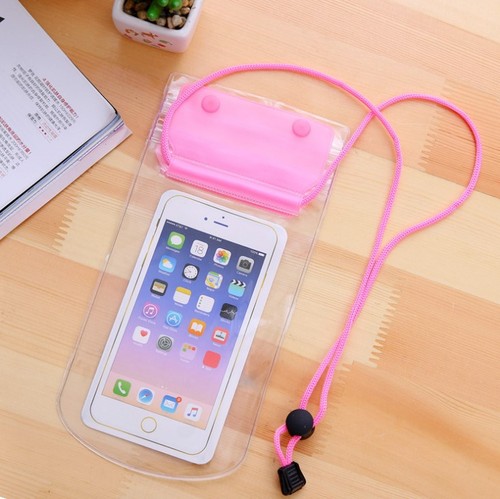 Three-layer thickened mobile phone waterproof bag transparent touch screen hot spring swimming waterproof large mobile phone waterproof case takeaway