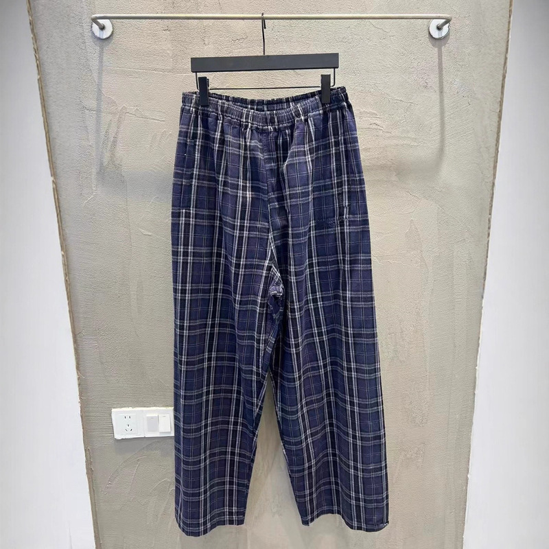 High Version Paris Bl 25Ss New Plaid Flannel Pants Casual Versatile Unisex Casual Pants High Version Paris Bl 25Ss New Plaid Flannel Pants Casual Versatile Unisex Casual Pants