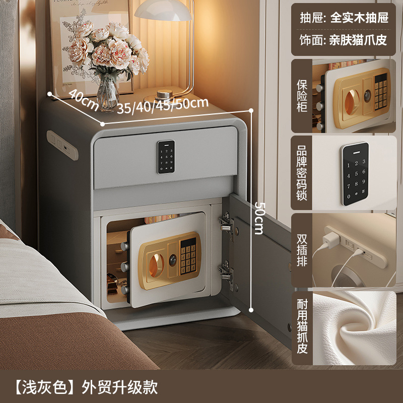 Smart cabecera caja fuerte en todo 2025 nuevo dormitorio con cerradura nicho de diseño pequeño armario de cabecera