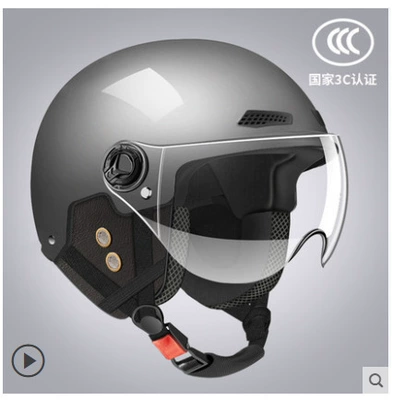 Motosiklet kaskı (dəbilqə), Helmet, Safety Helmet, High-Definition Half Helmet - transparent-short-mirror-starry-sky-gray-removable-ear-protection-one-size-fits-all