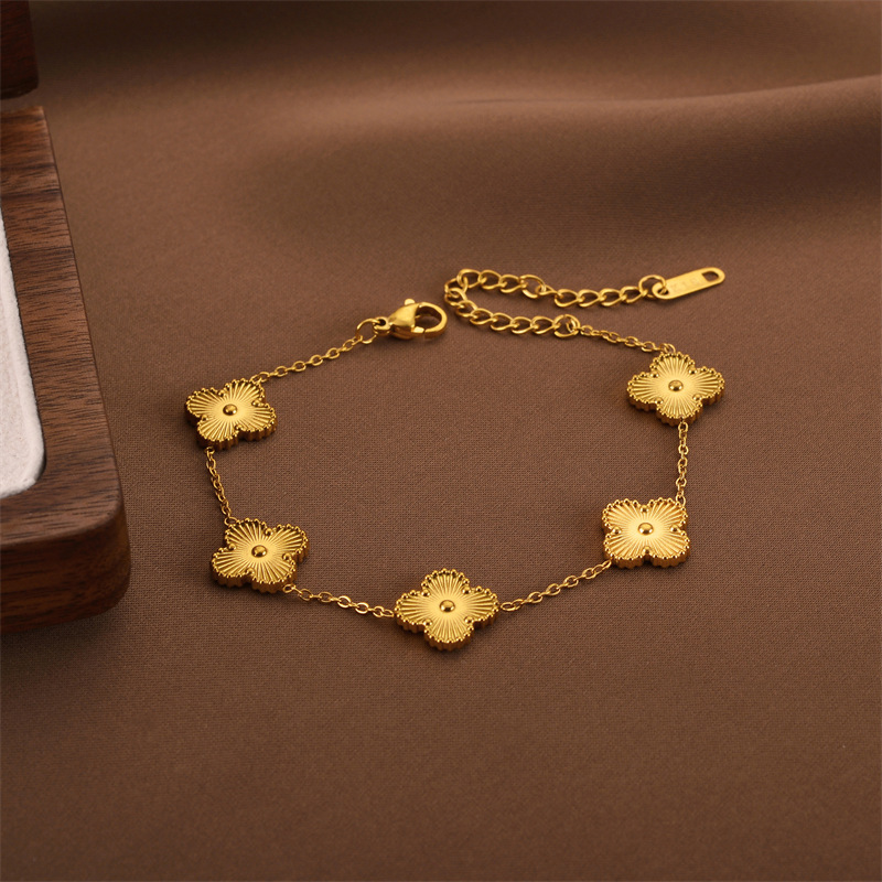 Joyas transfronterizas europeas y americanas Pulsera de acero de titanio de todo fósforo Versión coreana del temperamento bohemio Pulsera de acero de titanio que no se desvanece Joyería femenina