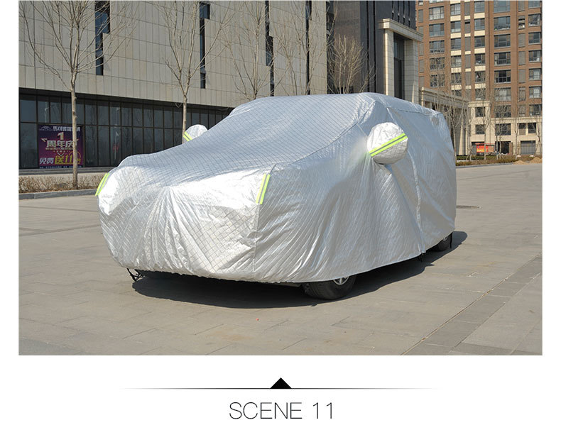 In-Stock Oxford Cloth Car Cover with Fleece Lining, Sunshade, Thickened Car Cover, Full Cover, Sun Protection, Rainproof Car Cover