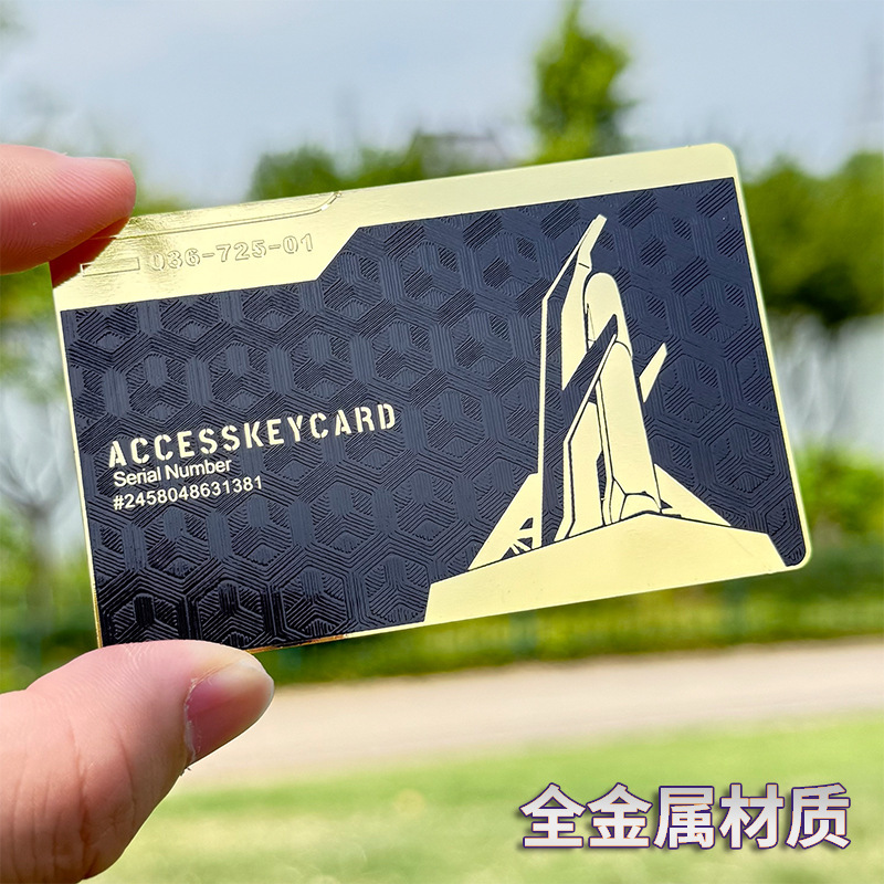[Black Gold Card] Delta Key Card Room Card Metal Launch Card with Nfc Game Launch President Card