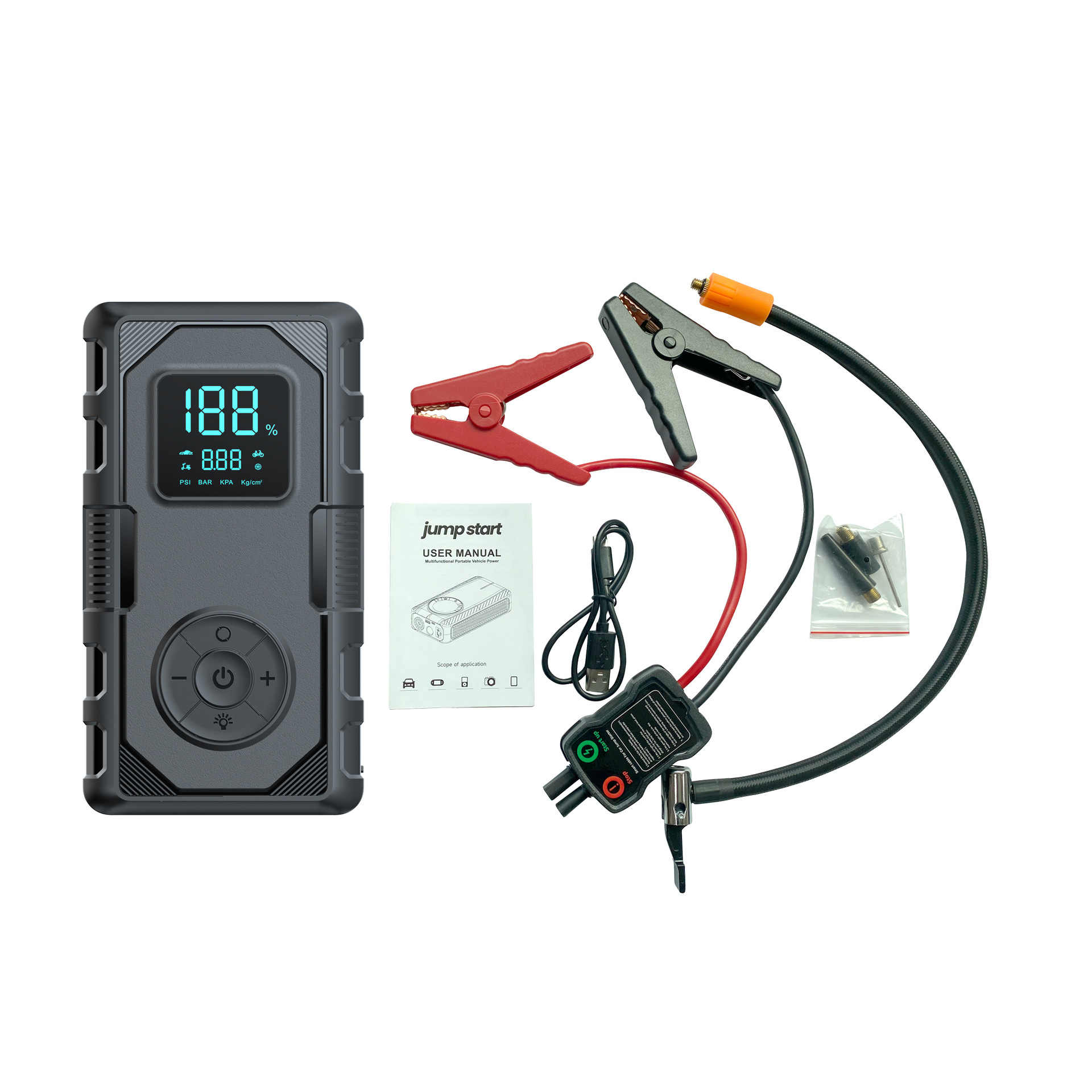 车载无线打气泵 搭电宝应急汽车启动一体机搭电神器