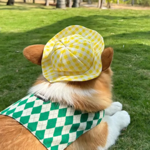 Pet Dog Hat Summer Breathable Sun Protection Hat Bichon Pomeranian Puppy Sun Hat Outdoor Photo Taking Fashionable and Beautiful