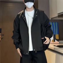 【SEND森殿】立领男士G9哈灵顿夹克外套/秋季新款休闲夹克黑色