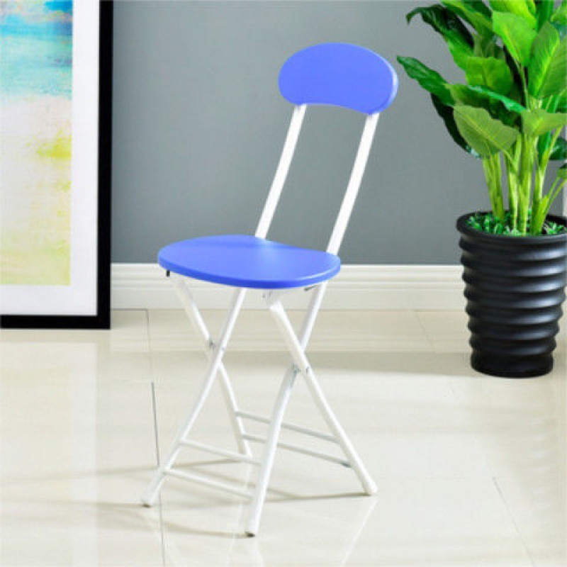 Taburete plegable silla de comedor doméstica taburete silla de respaldo silla de entrenamiento silla de dormitorio de estudiantes silla de computadora simple taburete redondo plegable