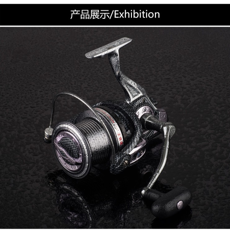 Golden Shark King Rueda de tiro largo 9-12000 pies completamente metálicos Rueda de tiro largo grande Rueda de pesca Ancla Carrete de pesca Rueda de polo de mar Rueda giratoria